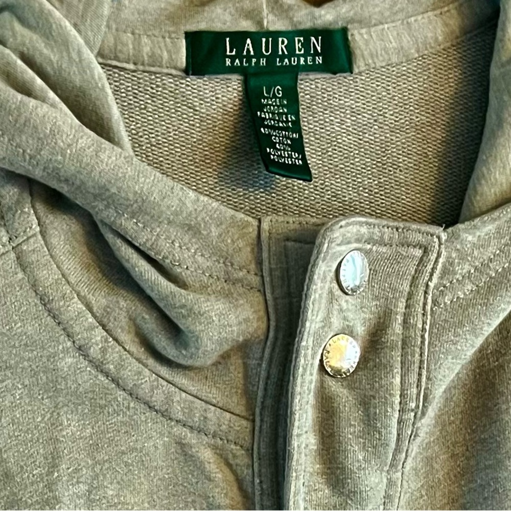 Hostess Pick ☄️ Ralph Lauren Gray Utility Jacket with Drawstring Waist - Picture 2 of 6